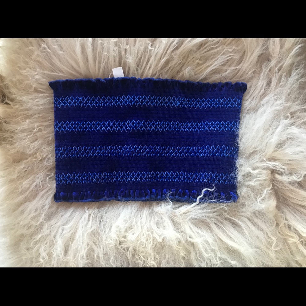 Black & blue tube top from urban outfitters